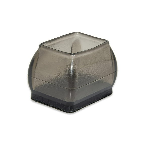 Flyshop 8PCS Rectangle Chair Leg Caps with Felt Pads Durable Chair Leg Floor Protectors for Hardwood Floor Prevent Scratches Reduce Noise, Black Protective Caps, Length 38 to 51mm Width 25 to 38mm