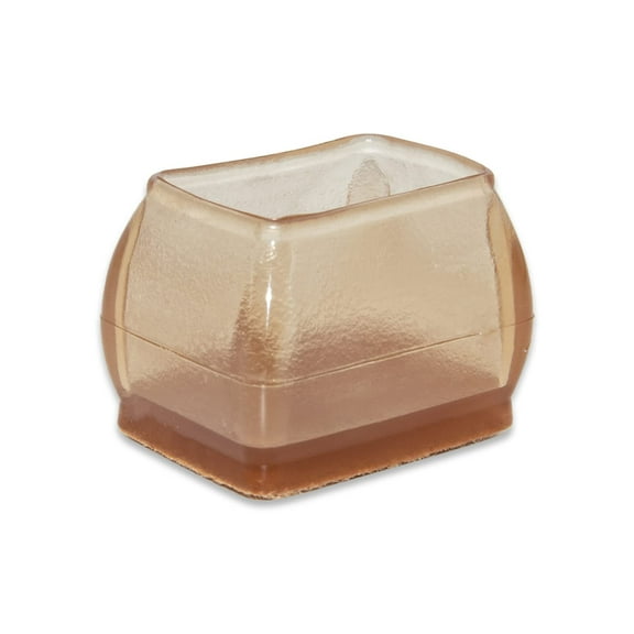 Flyshop 8PCS Rectangle Chair Leg Caps with Felt Pads Durable Chair Leg Floor Protectors for Hardwood Floor Prevent Scratches Reduce Noise, Brown Protective Caps, Length 38 to 51mm Width 25 to 38mm