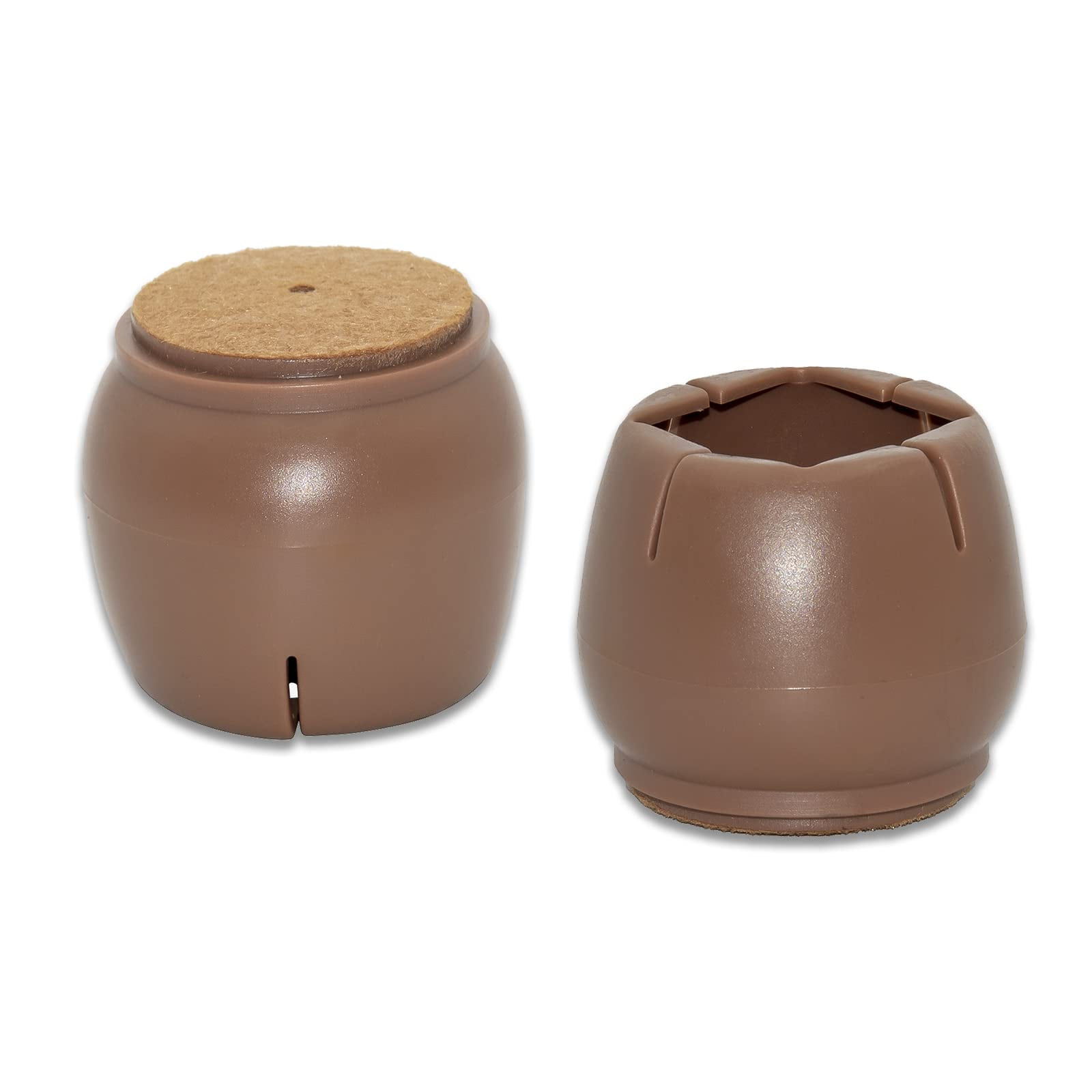 Flyshop 8PCS Round Chair Leg Caps with Felt Pads Durable PVC Protective Feet Cap Prevent Scratches Reduce Noise Felt Furniture Pads, Coffee Floor Protectors, 45 to 51 mm