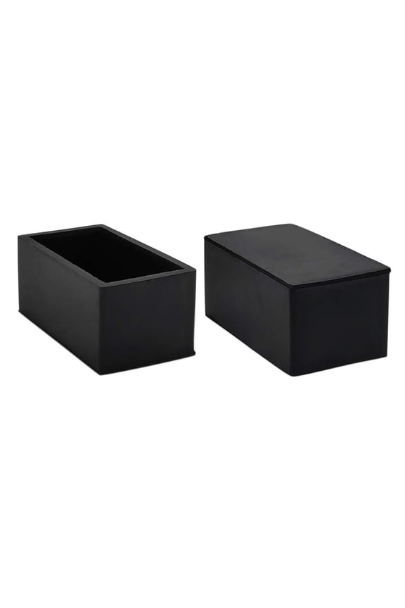 8Pcs Rectangle Chair Leg Caps Non-Slip Rubber Leg Tips Floor Protectors Furniture Table Covers, 1" x 2", 25mm x 50mm