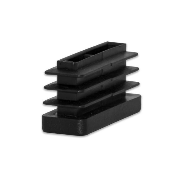 Flyshop Black Chair Glide Inserts Plastic Plugs Rectangle Pipe Tubing End Caps 10 x 40 mm, 3/8" x 1-9/16", 8PCS