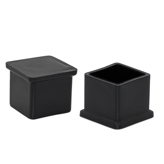 Flyshop Flexible PVC Leg Tips Square Chair Leg Caps Furniture Floor Protectors, 13/16"x 13/16", 20mm x 20mm, Black, 10PCS