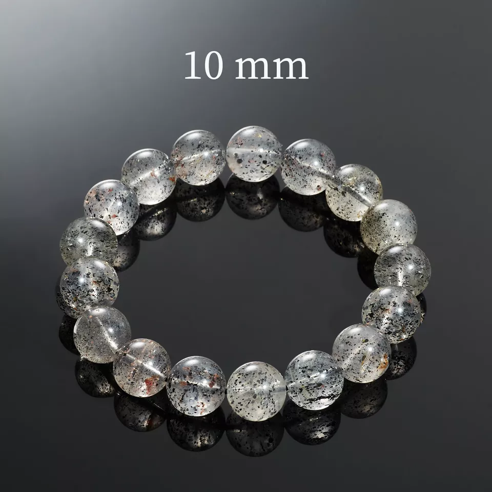 Jewelry Natural Black Strawberry Crystal Bracelet, Black Super