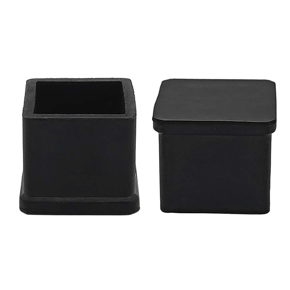 Flyshop Non-slip Rubber Leg Tips Black Square Chair Leg Floor ...