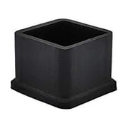 Flyshop Square 1-3/16 Inch x 1-3/16 Inch Black Rubber Durable Furniture Grippers, 10 Piece Pack
