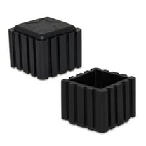 Flyshop Synthetic Rubber Leg Tips Square Chair Leg Caps Furniture Floor Protectors, 13/16"x 13/16", 20mm x 20mm, Black, 10PCS