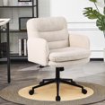 thumbnail image 1 of Flysky Adjustable Home Office Chair(300lbs), Modern Mid Back Computer Chair Beige, 1 of 7