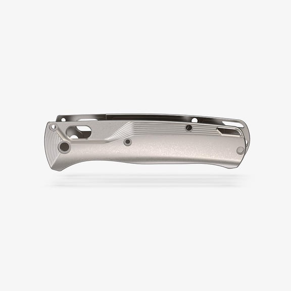 Flytanium Crossfade Titanium Knife Handle Scales Compatible with Benchmade Bugout 535 EDC Knife (Titanium Stonewash)