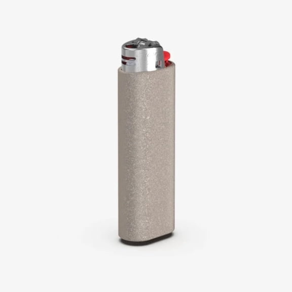 Flytanium Titanium Lighter Sleeve - Metal BIC Lighter Case, Classic, Stonewash Finish