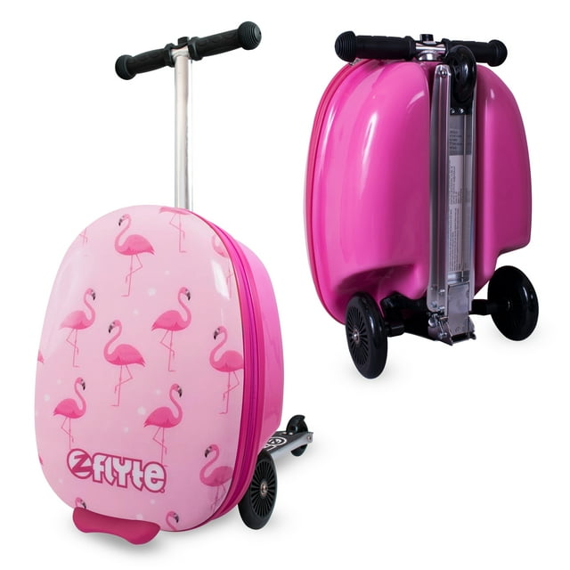 Flyte Scooter Suitcase Folding Kids Luggage – Fifi the Flamingo, 18 ...