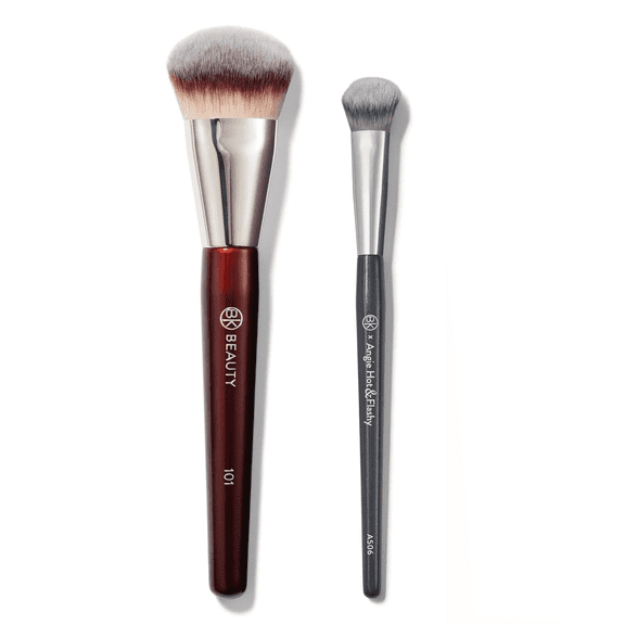 Flytod BK Beauty Brushes Set - 101& A506 Concealer and Mini Foundation Brushes - Essential Two Makeup Brushes for Effortless Flawless Makeup
