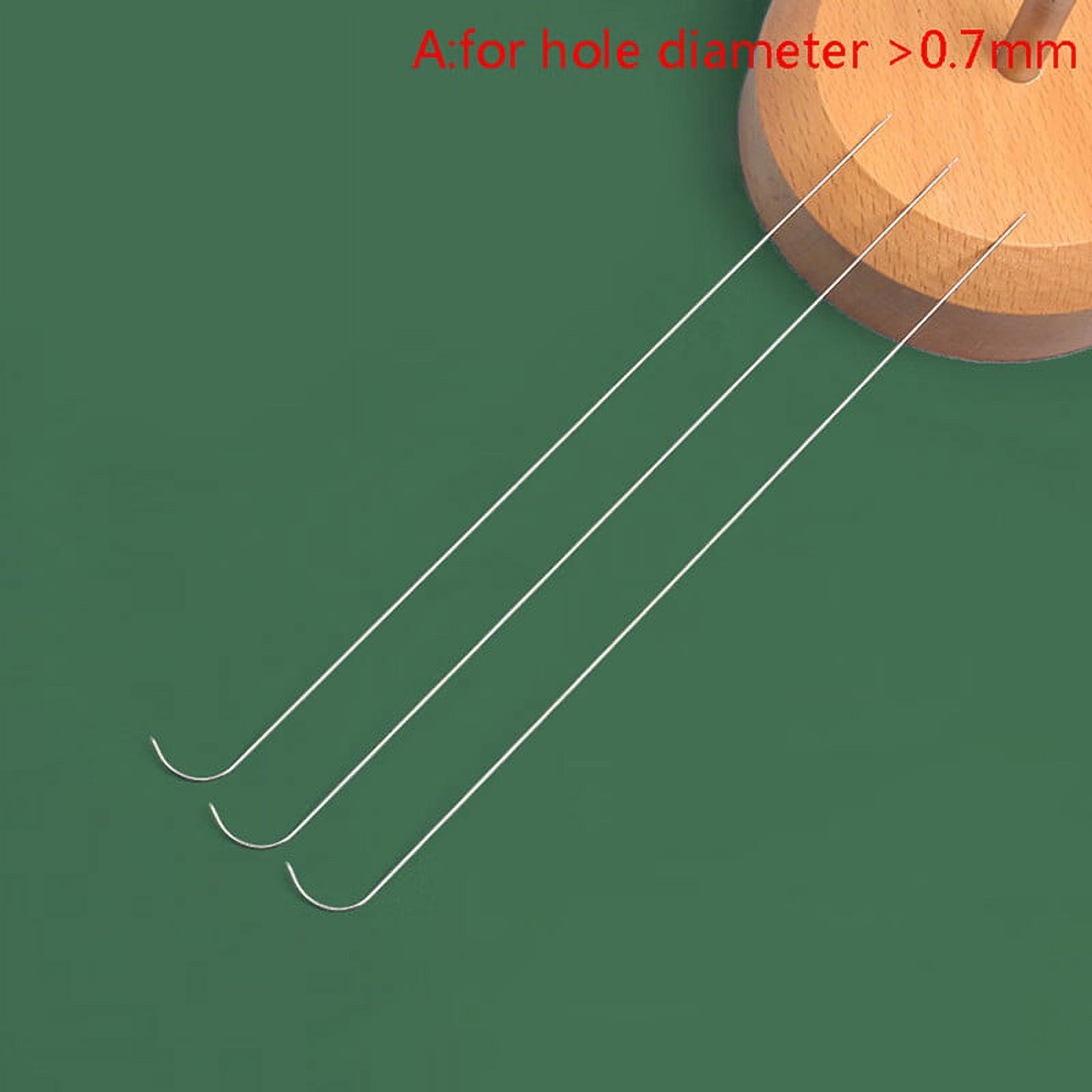 Flytohom Big Eye Curved Beading Needles Stainless Steel Sewing Needles