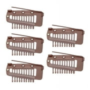 Pack of 10 Strong Chunni Clips with Safety Pin, Easy to Use with Dupatta,  Hijab & Tikka Setting Brown 