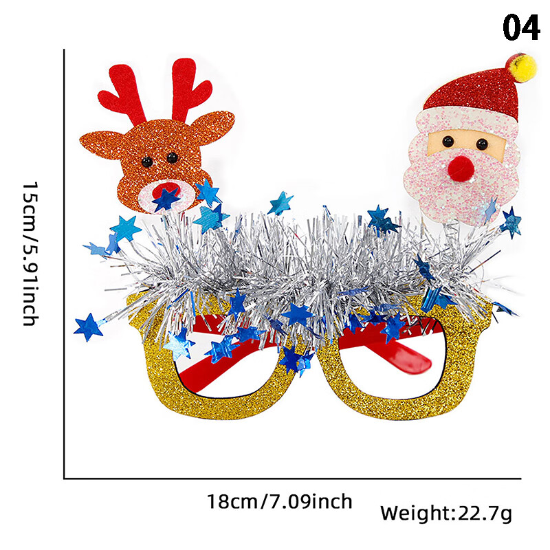 Flytohom Xmas Glasses Frame Merry Christmas Decorations For Home Gnome