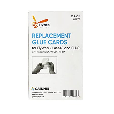Flyweb Fly Light Glue Boards 1 Pack of 10 Replacement Glue boards for  Flyweb Classic Fly Light  Flyweb Plus - Trap Flies, Mosquitoes, bugs  other Flying Insects