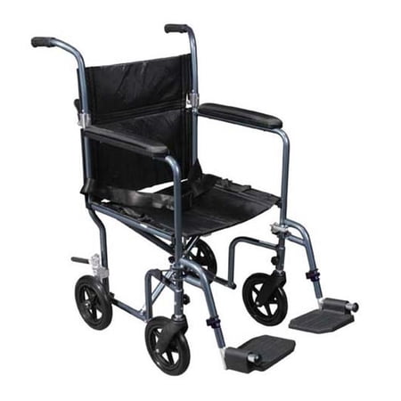 Flyweight Lightweight Transport Wheelchair with Removable Wheels