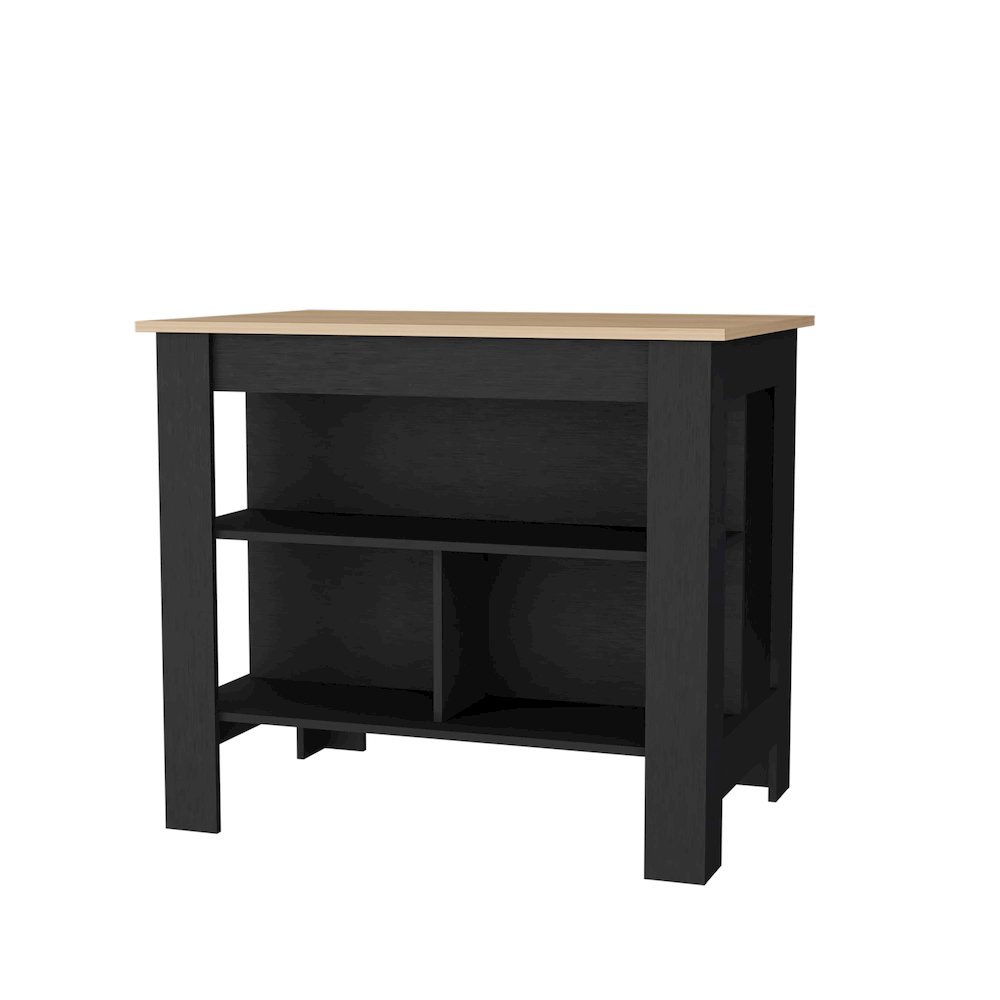 Fm Furniture Brooklyn Kitchen Island in melamine with open storage
