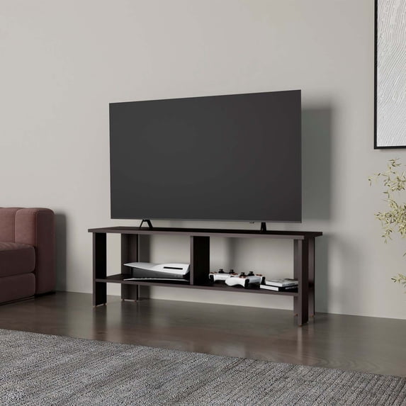 FM FURNITURE Cope TV Stand with Open Storage, TV Capacity 65", Wengue