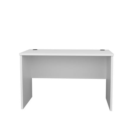 Fm Furniture Rough Rock Minimalist Home Office Work Desk with Cable Management , White