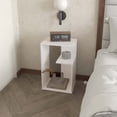 thumbnail image 1 of FM FURNITURE Vega Side Table Engineered Wood with Open Storage White, 1 of 6