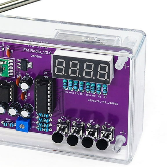 Fm Radio Module Receiver Kit For Easy Assembly And Learning Electronics With Case