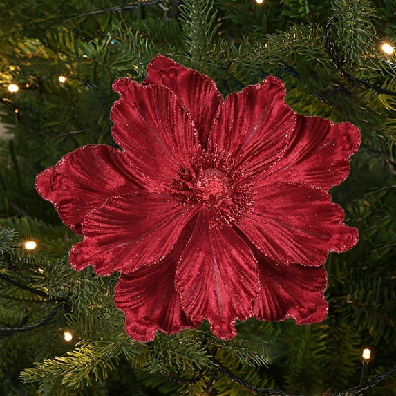 Fmbmuo 1 Pcs Artificial Flowers for Decoration Red Maintenance-Free Decorations & Arrangements, Weatherproof Cloth Artificial Flower for Home Wedding Party Decor
