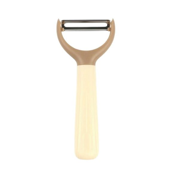 Fmbmuo 1 Pcs Potato Peelers Brown Y-Shape Stainless Steel Kitchen Gadgets， Handheld Rotary Peeler Efficient Peeling for Potatoes And Apples