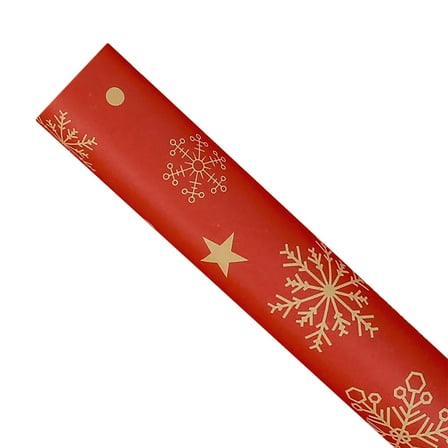 Fmbmuo 10 Rolls Christmas Wrapping Paper Rolls Red Decorative Snowflakes and Xmas Tree Gift Wrapping, Traditional 70x50 CM Wrapping Paper for Christmas Eve Box