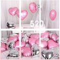 thumbnail image 1 of Fmbmuo 10 Silver and Pink Heart Shaped Foil Balloons - 18 inch Heart Shaped Foil Balloons Romantic Valentine's Day Wedding Birthday Party Decoration, 1 of 5