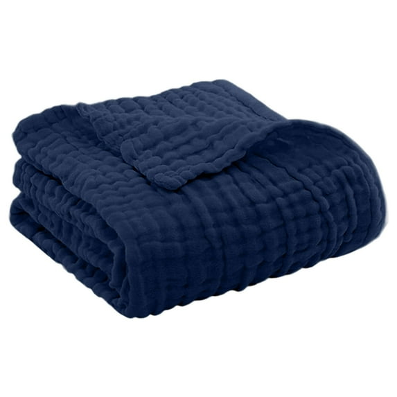 Fmbmuo 100% Cotton Blanket Queen Size for Bed - Breathable and Soft,Waffle Weave Blanket for Summer Spring 59x80in