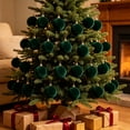 thumbnail image 1 of Fmbmuo 10Pcs Flocked Christmas Ball Ornaments Xmas Tree Hanging Balls Shatterproof Christmas Party Decoration for Christmas Tree, 3.15" Green, 1 of 4