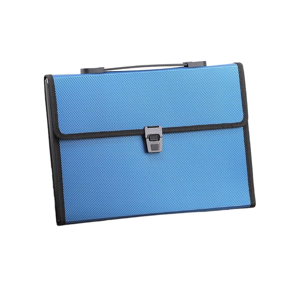 Fmbmuo 13 Pocket Expanding File Folder with Handle, Snap Closure Portable Accordion Organizer, A4 Letter Document Storage Tote for Office