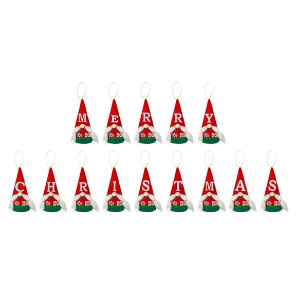 Fmbmuo 14 Pcs Christmas Mini Resin Gnomes,Christmas Mini Gnomes Miniature Gnome Figurines for DIY Cake Decoration Ornaments Crafts Moss Landscape