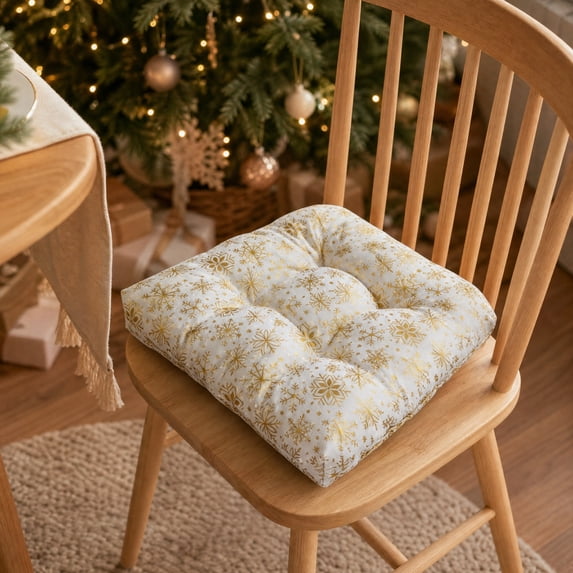Fmbmuo 16 x 16inch Christmas Seat Cushions , Soft Seat Cushion for Tailbone Pain Relief Window Seat Cushion for Outdoors Indoor Chair