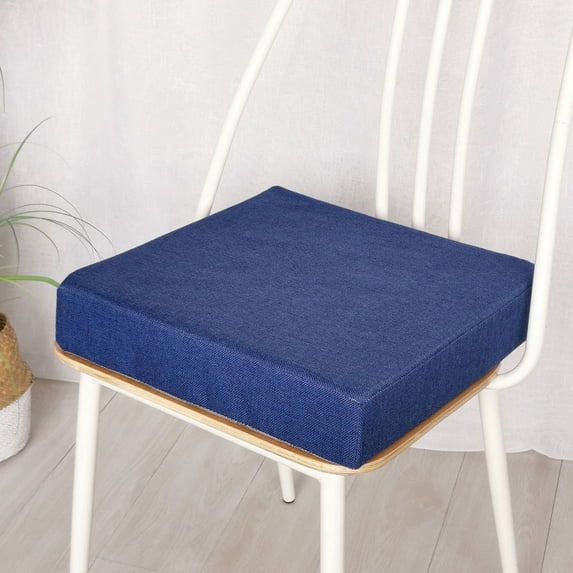 Fmbmuo 16x16 Inch Outdoor Chair Cushions Rectangle Fade Resistant High Resilience Foam Seat Cushions, Scandinavian Cotton 1Pcs (Blue)