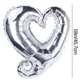 thumbnail image 1 of Fmbmuo 18 Inch Silver Heart Shaped Aluminum Foil Balloon, Wedding Decoration Wedding Valentine'S Day Aluminum Foil Heart Balloon, 1 of 5