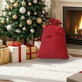 thumbnail image 1 of Fmbmuo 1Pcs Christmas Gift Bags Solid Color Jumbo Red Decorations Drawstring Monochrome Cloth Christmas Bag for Gifts Wrapping Party Presents Decorations, 1 of 5