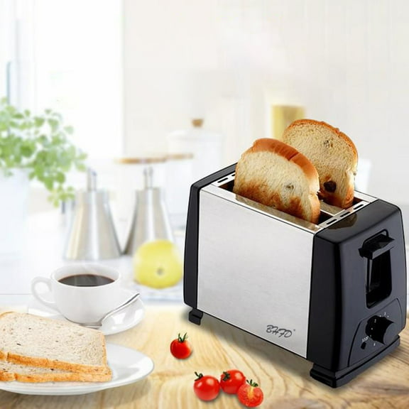 Fmbmuo 2-Slice Stainless Steel Toaster Oven, Automatic Toast & Sandwich Maker for Breakfast