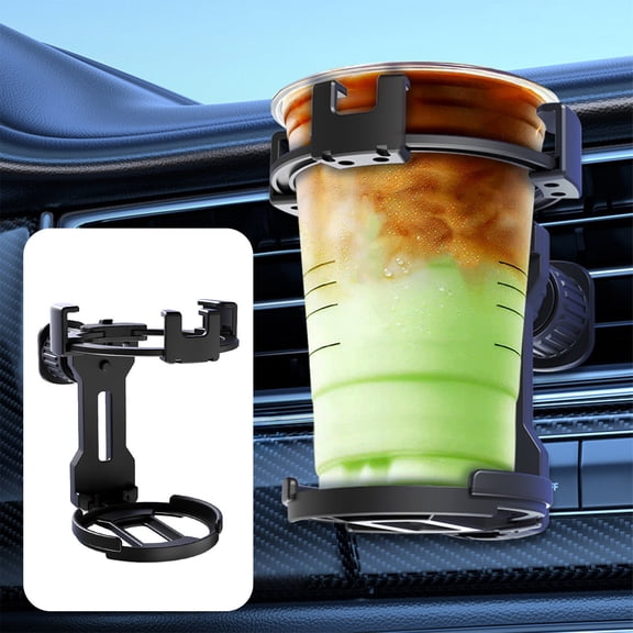 Fmbmuo 2 in 1 Car Cup Holder Phone Mount Gravity Auto Lock Vent Clip Stand for Car Air Water Bottle Base