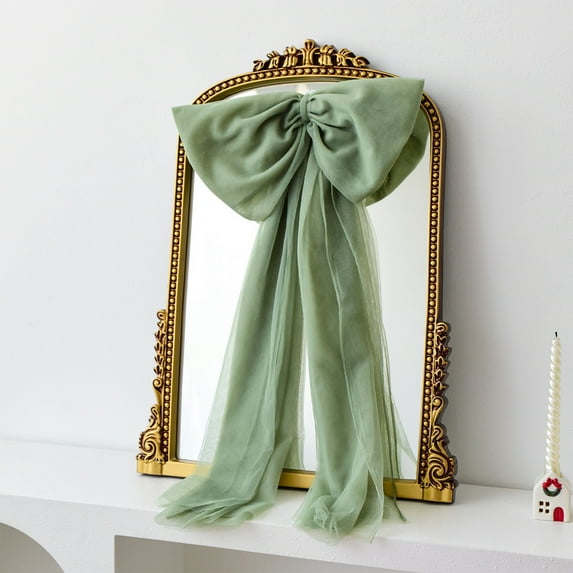 Fmbmuo 29.5-inch Christmas Bow - Large Matte Bow, Suitable for Home Christmas Tree Decorations, Mantelpieces, Gift Wrapping, and Holiday Decorations(Green)
