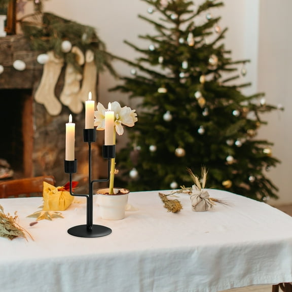 Fmbmuo 3-Arm Metal Candle Holder Candelabra Metal Modern Dinner Party,Home/Room Decor