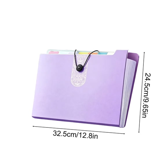 Fmbmuo 8 Pocket Expanding File Folder, Holds 100 Sheets Accordion Organizer, Document Storage for Receipts School Office A4 Letter