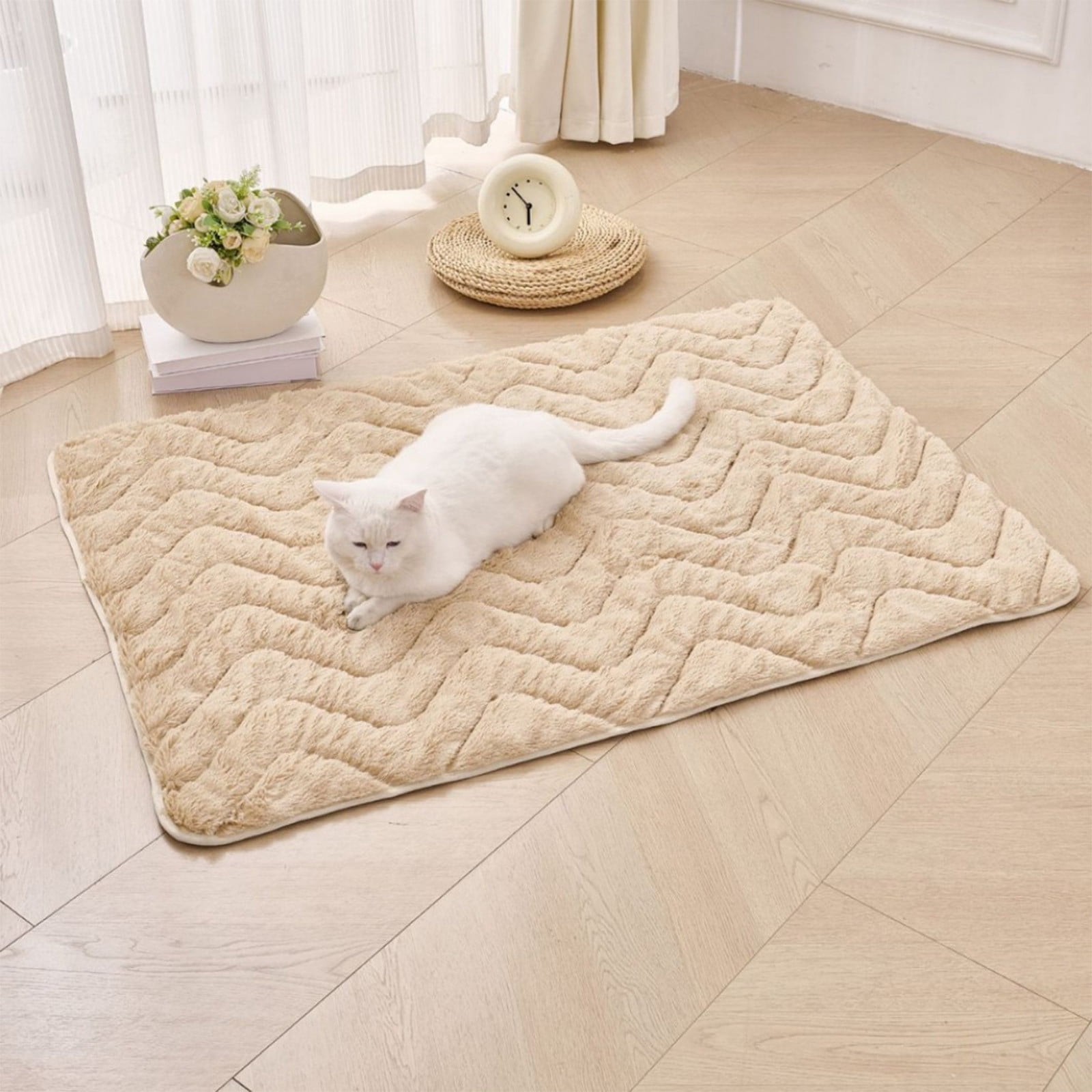 Fmbmuo Absorbent Rugs for Living Room Non-Slip Striped Machines ...