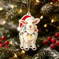 thumbnail image 1 of Fmbmuo Acrylic Christmas Hanging Ornaments 2D Flat Car Rearview Mirror Pendant Xmas Tree Backpack Home Wall Festive Decor Christmas Decor,Multicolor, 1 of 5