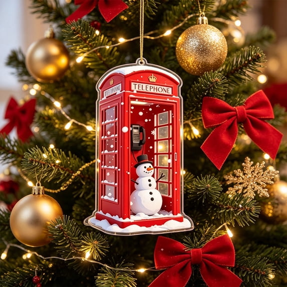 Fmbmuo Acrylic Christmas Hanging Ornaments 2D Flat Car Rearview Mirror Pendant Xmas Tree Backpack Home Wall Festive Decor Christmas Decor,Multicolor