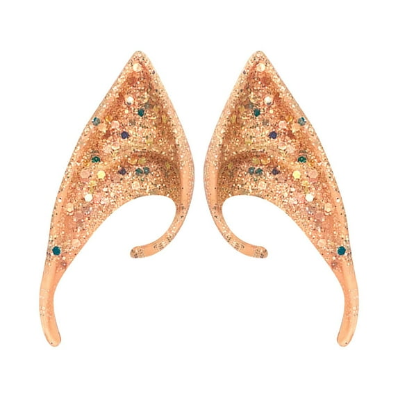 Fmbmuo Adjustable Cos Accessories 2 Pcs 4 Inches Party Fairy Ears Dress Up for Women Teen Fall Holiday Party Props (Beige)