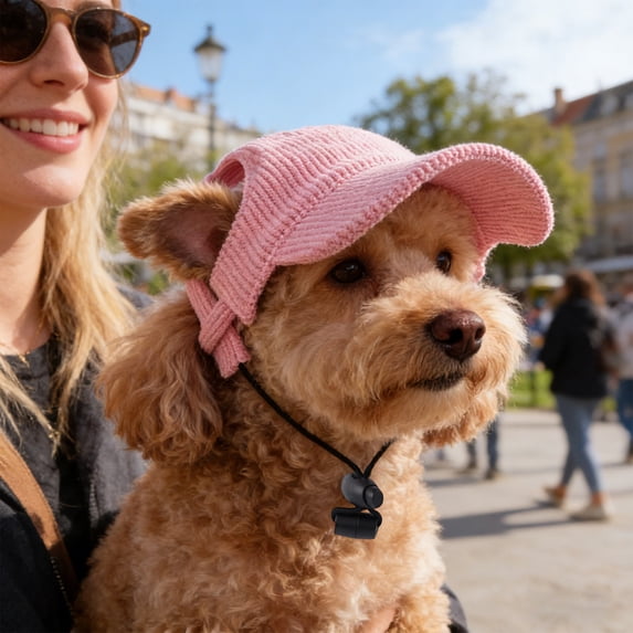 Fmbmuo Adjustable Sun Pet Sun Hat S Size Protection Cap Breathable for Small Dogs Cats Lightweight Outdoor Visor