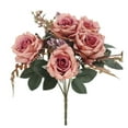 thumbnail image 1 of Fmbmuo Artificial Flannel Roses - 11.02" Fake Flowers for Wedding Decor & Home Decor (Set of 1,Hot Pink ), 1 of 4