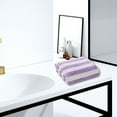 thumbnail image 1 of Fmbmuo Bath Towels Polyester Purple Striped Soft Washcloths, 14" x 30" Kitchen & Bathroom Washable Absorbent Towels 1 Pcs, 1 of 5