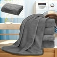 thumbnail image 1 of Fmbmuo Bath Towels Solid Color Thick Gray Flock Washcloths, Reusable Soft Easy to Carry 12 x 28 inch Gift Towels 1 Pcs, 1 of 5